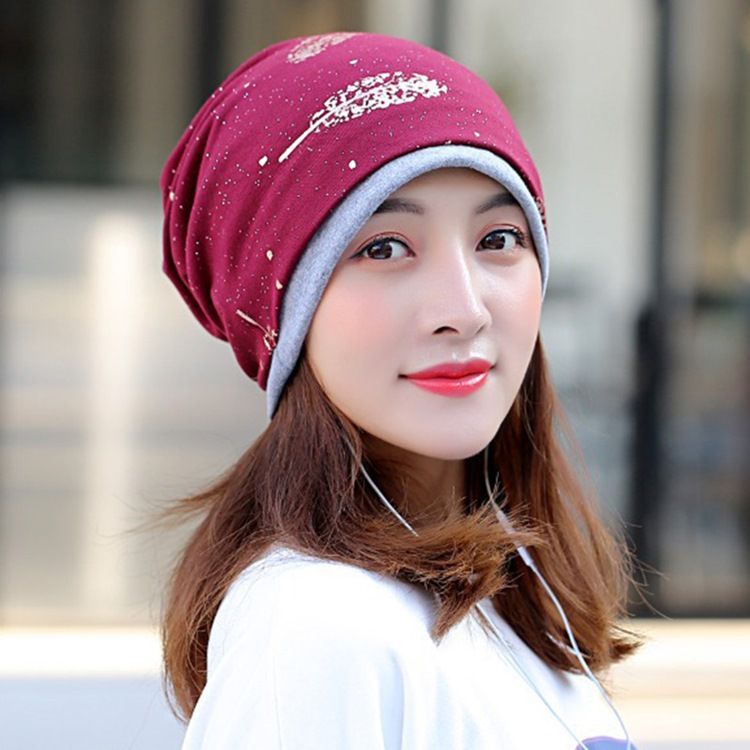 Imprimer Skullies Bonnets Hiver Casual Chapeaux Pour Femmes