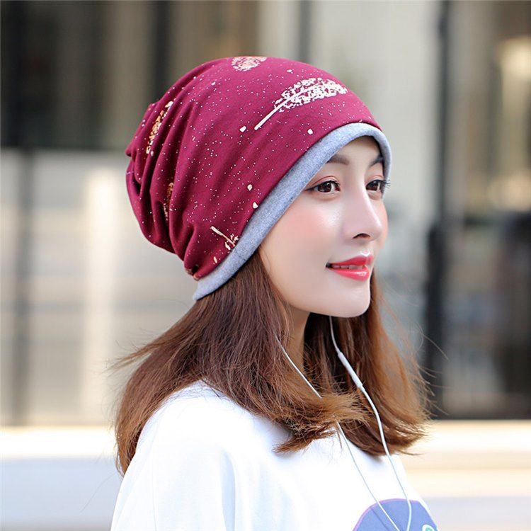 Imprimer Skullies Bonnets Hiver Casual Chapeaux Pour Femmes