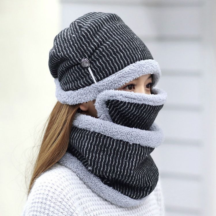 Masque D'écharpe De Chapeau D'hiver Pour Femme