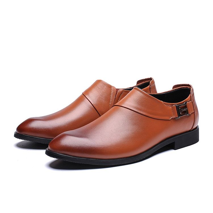 Chaussures Basses Unies À Bout Pointu Et Bout Pointu Pour Hommes