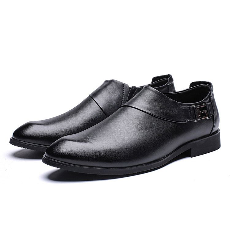 Chaussures Basses Unies À Bout Pointu Et Bout Pointu Pour Hommes