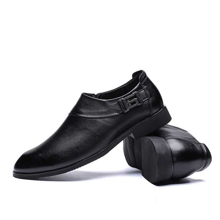 Chaussures Basses Unies À Bout Pointu Et Bout Pointu Pour Hommes