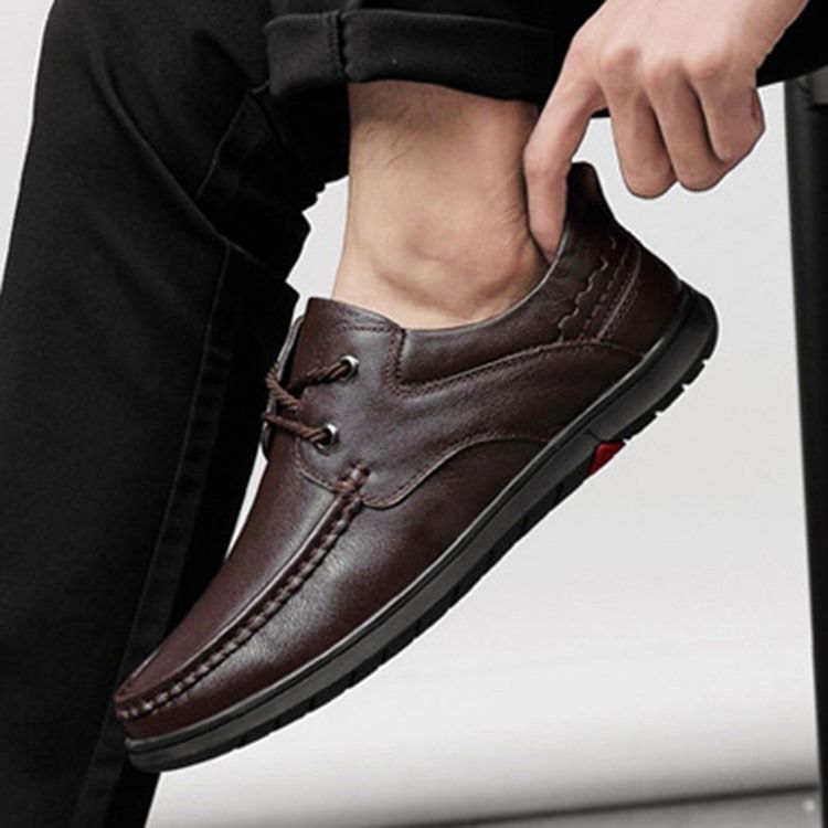 Chaussures Confortables Pour Hommes À Bout Rond Et À Lacets