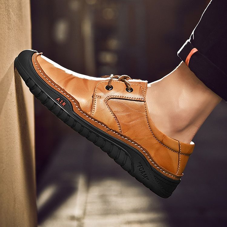 Chaussures Confortables Pour Hommes À Bout Rond Et À Lacets