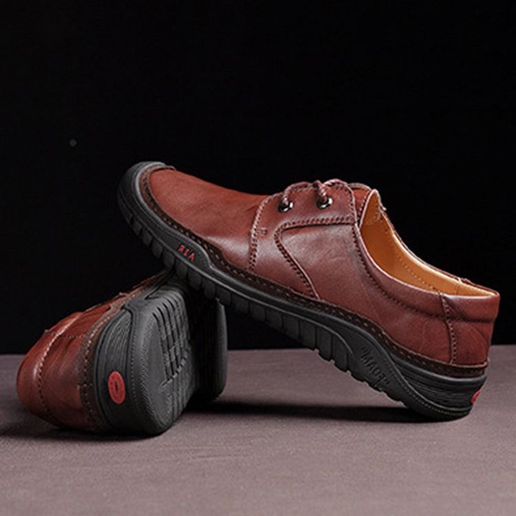 Chaussures Confortables Pour Hommes À Bout Rond Et À Lacets