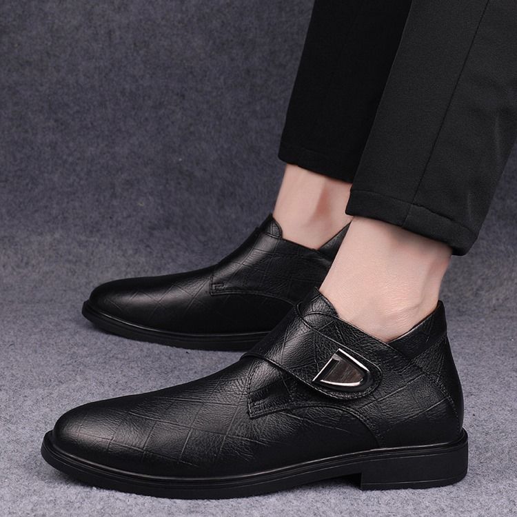 Chaussures En Cuir Pour Hommes À Bout Rond Et À Coupe Basse