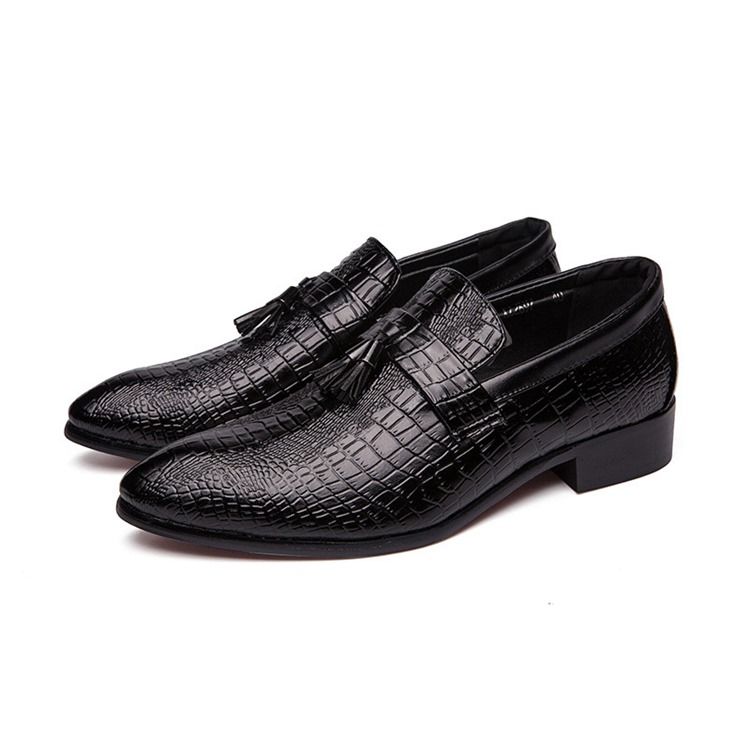 Chaussures Habillées Pour Hommes À Bout Pointu Et Motif Alligator