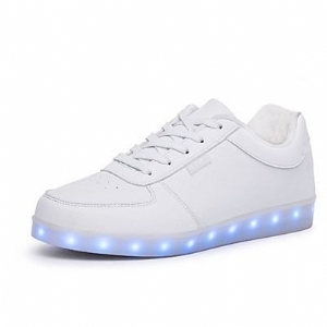 Chaussures À Led Pour Hommes À Bout Rond Et À Talon Plat