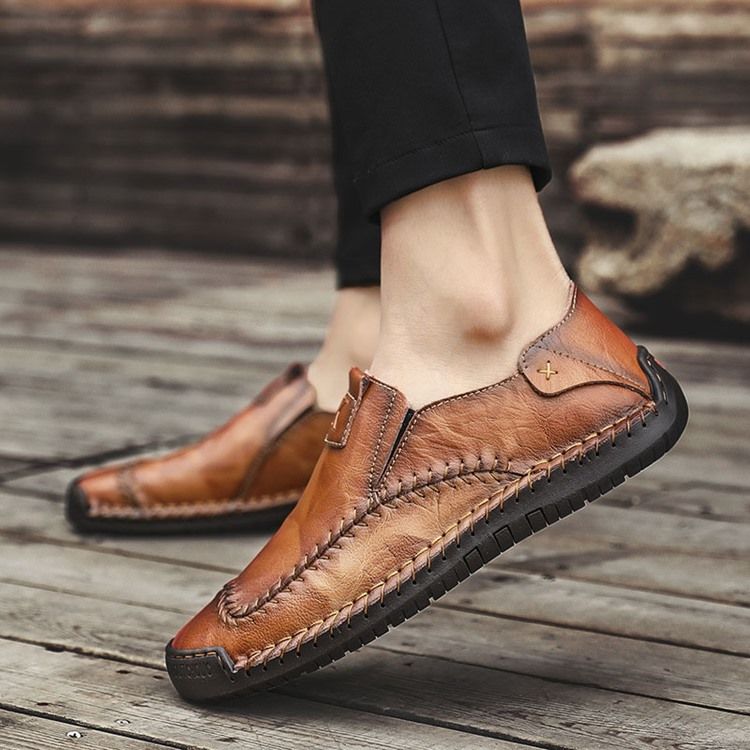 Chaussures Simples À Bout Rond Pour Hommes