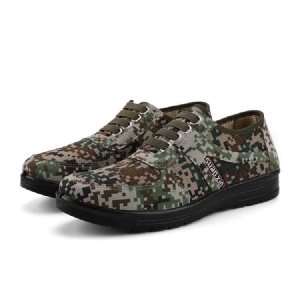 Chaussures De Skate Pour Hommes À Bout Rond Et À Coupe Basse Et Camouflage