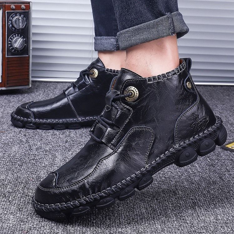 Chaussures De Travail Pour Hommes À Lacets En Pu