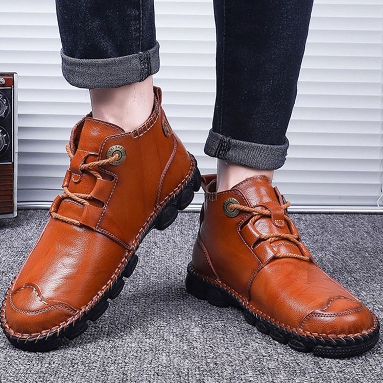 Chaussures De Travail Pour Hommes À Lacets En Pu