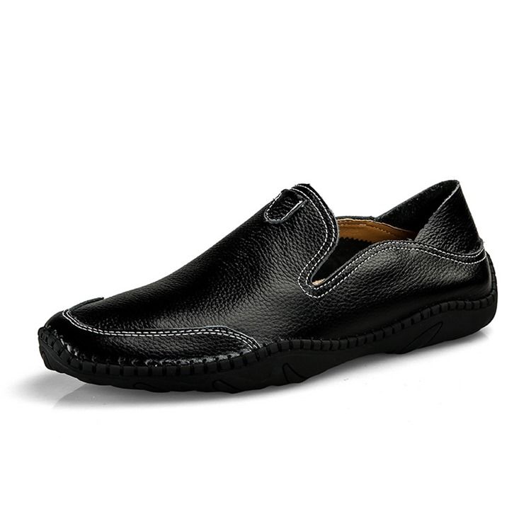 Mocassins Confortables Pour Hommes À Bout Rond Et À Enfiler En Pu