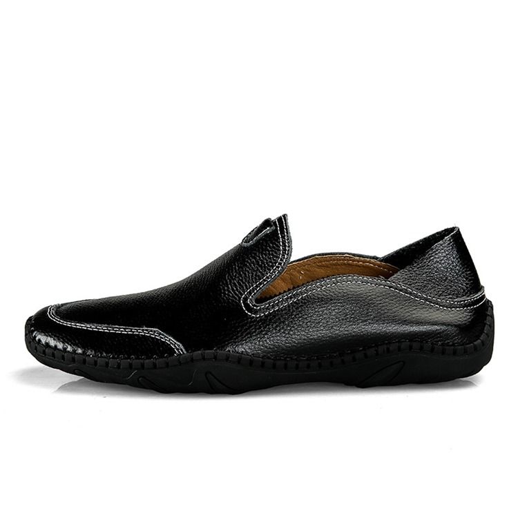 Mocassins Confortables Pour Hommes À Bout Rond Et À Enfiler En Pu