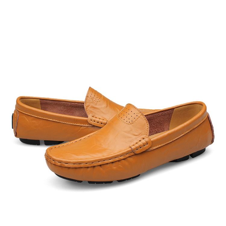 Mocassins À Enfiler Unis Pour Hommes