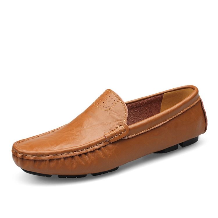 Mocassins À Enfiler Unis Pour Hommes