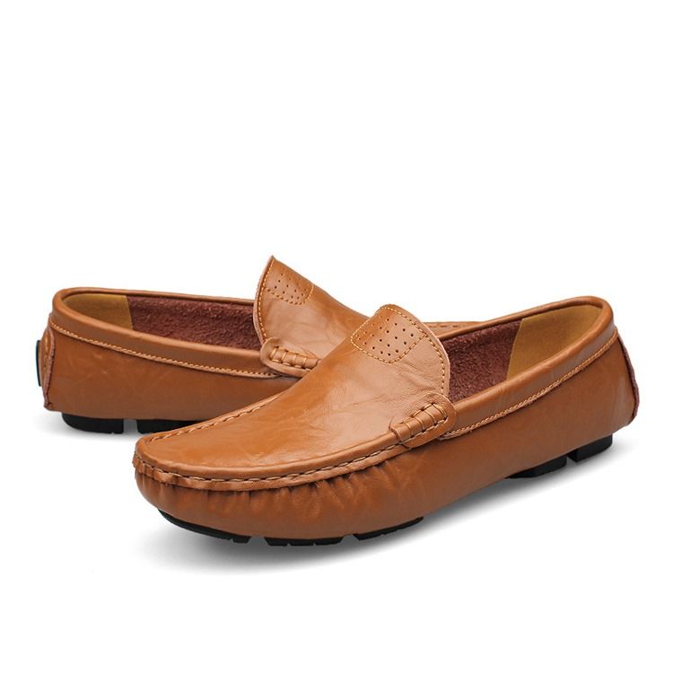 Mocassins À Enfiler Unis Pour Hommes