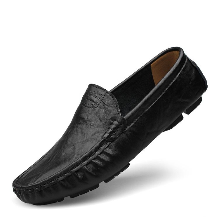 Mocassins À Enfiler Unis Pour Hommes