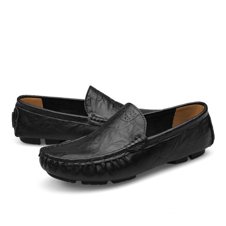 Mocassins À Enfiler Unis Pour Hommes