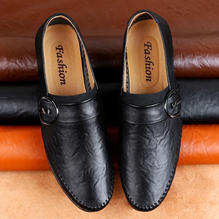 Mocassins Pour Hommes À Boucle En Pu