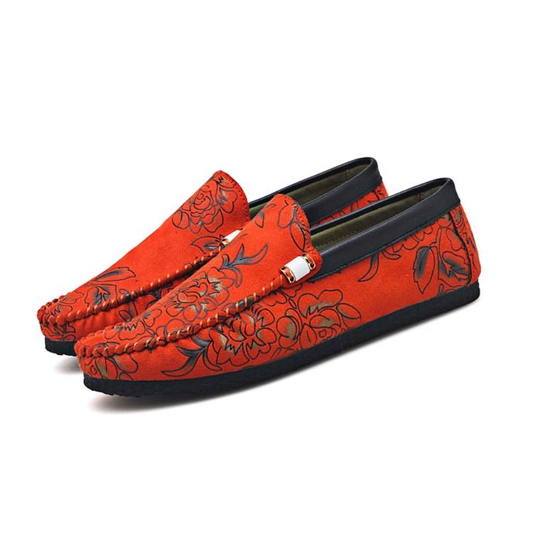 Mocassins Pour Hommes À Coupe Basse Et À Fleurs