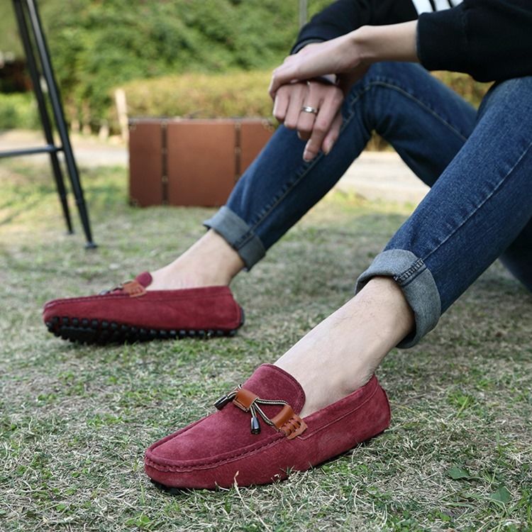 Mocassins Pour Hommes À Enfiler Et À Coupe Basse Unie