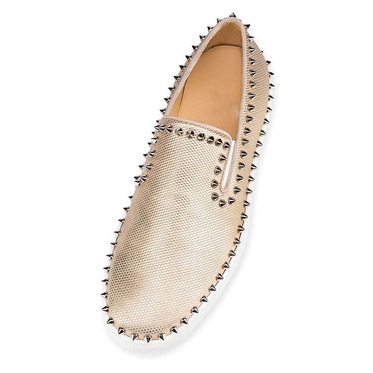 Rivets Slip-on Round Toe Chaussures Habillées Pour Hommes