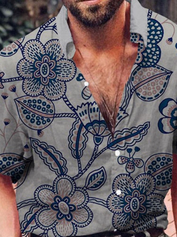 Chemise Ample À Imprimé Floral Pour Hommes