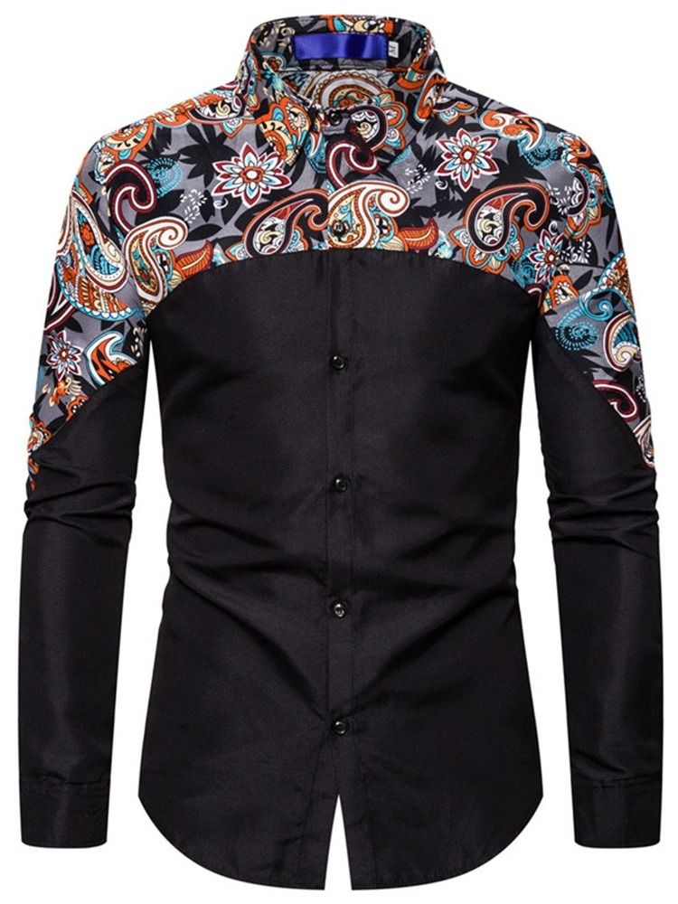 Chemise À Boutonnage Simple Pour Hommes Décontractée À Fleurs