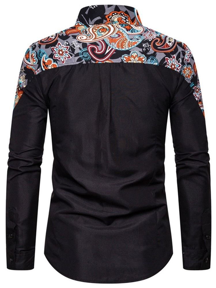 Chemise À Boutonnage Simple Pour Hommes Décontractée À Fleurs