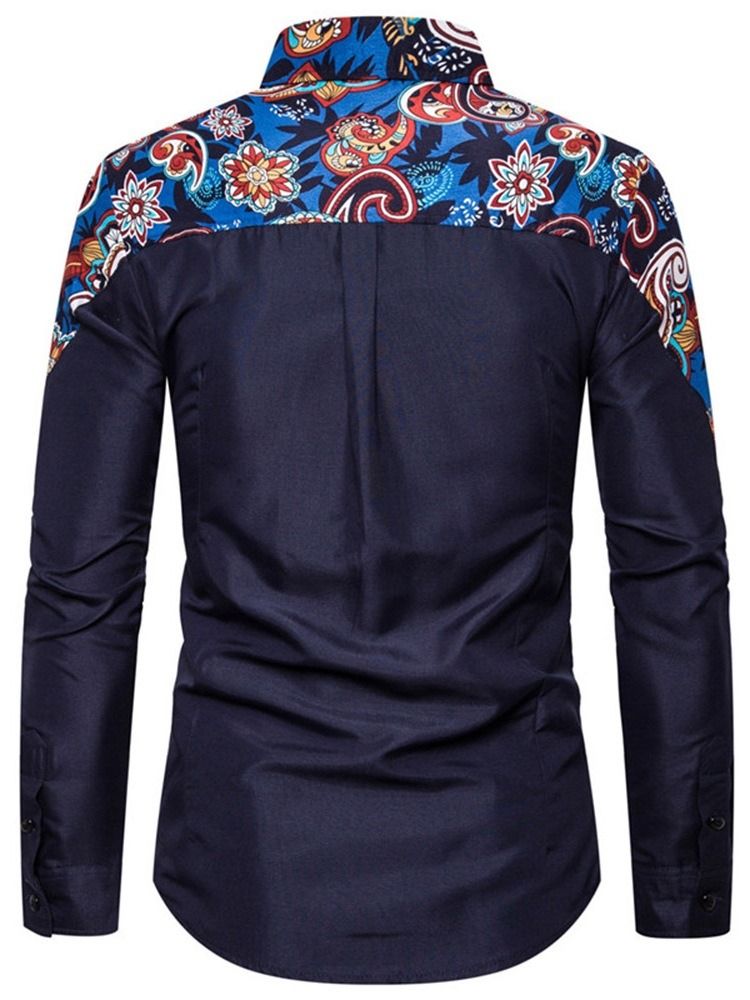 Chemise À Boutonnage Simple Pour Hommes Décontractée À Fleurs