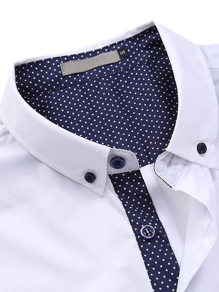 Chemise À Boutonnage Simple Pour Hommes Ol Avec Poche À Revers