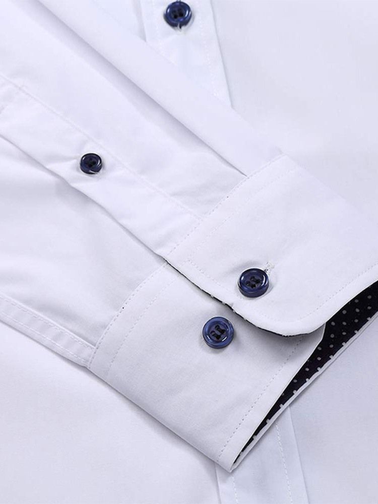 Chemise À Boutonnage Simple Pour Hommes Ol Avec Poche À Revers