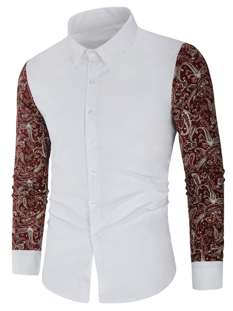 Chemise D'automne Pour Femmes À Revers En Patchwork Floral Pour Hommes