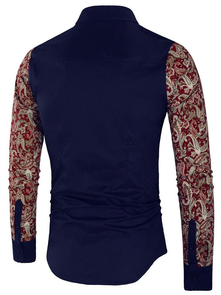 Chemise D'automne Pour Femmes À Revers En Patchwork Floral Pour Hommes