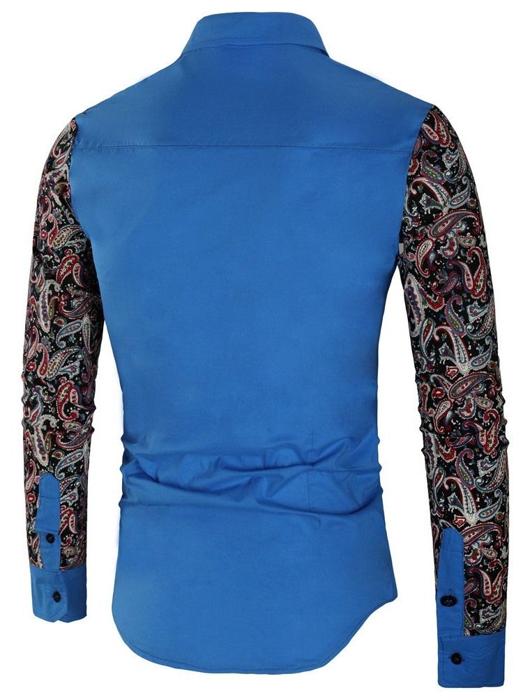 Chemise D'automne Pour Femmes À Revers En Patchwork Floral Pour Hommes