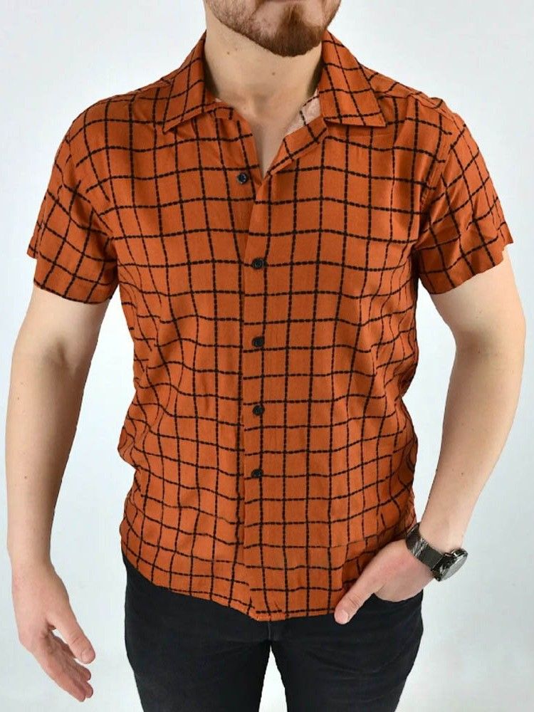 Chemise Décontractée À Boutonnage Simple Pour Hommes