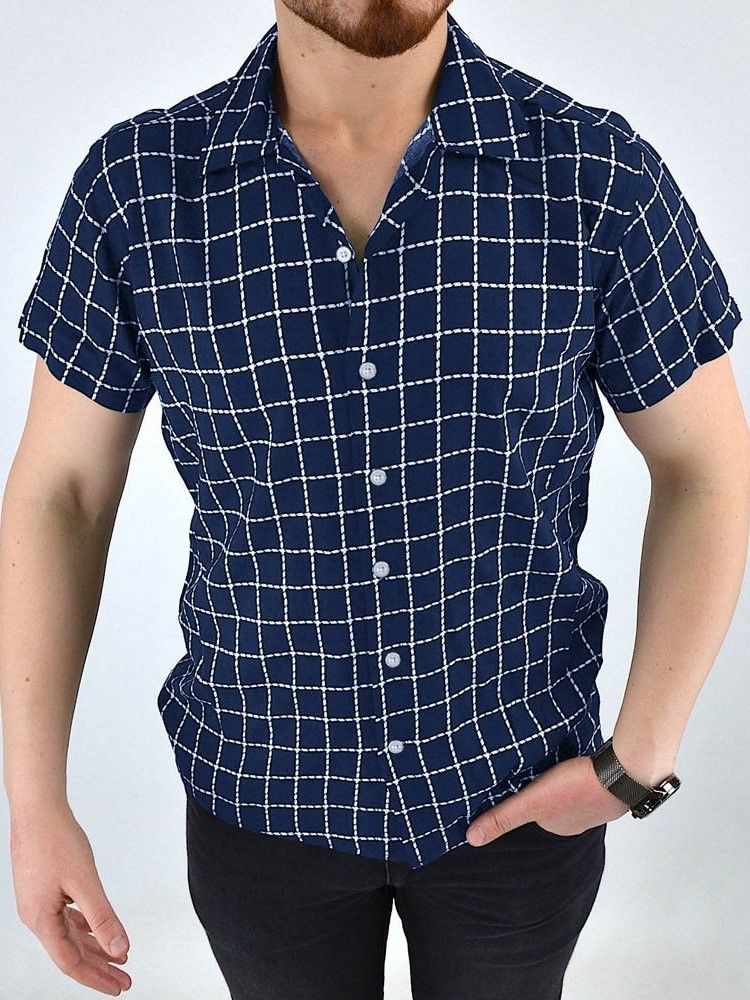 Chemise Décontractée À Boutonnage Simple Pour Hommes