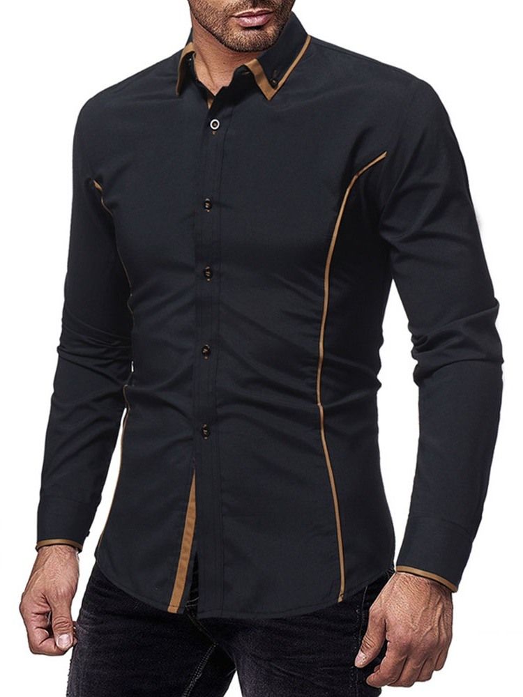 Chemise Décontractée À Boutonnage Simple Pour Hommes