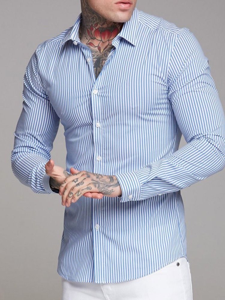 Chemise Décontractée À Boutonnage Simple Pour Hommes