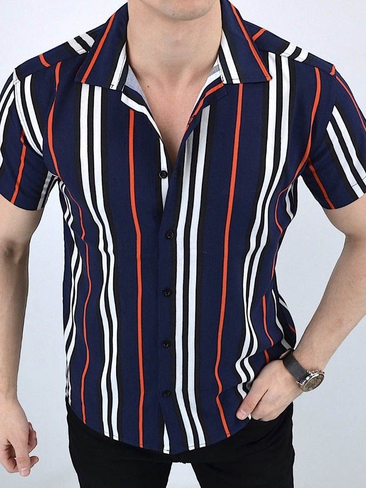 Chemise Décontractée À Boutonnage Simple Pour Hommes