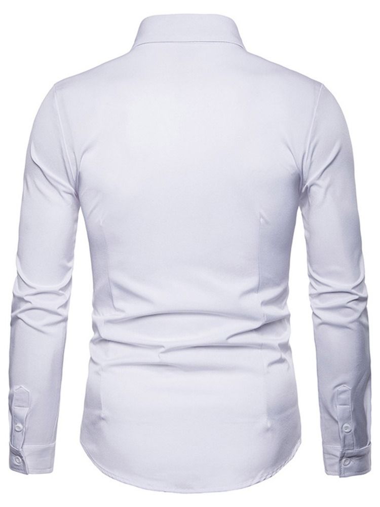 Chemise Décontractée À Boutonnage Simple Pour Hommes Avec Broderie Florale