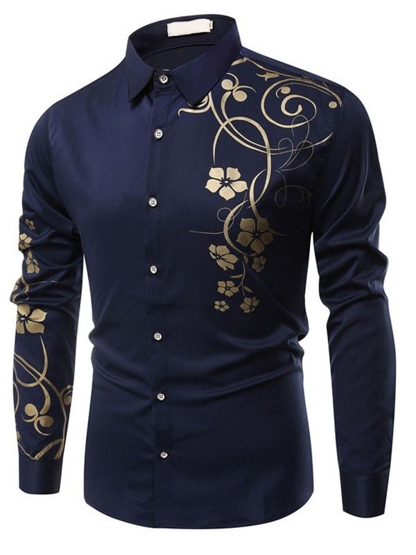 Chemise Décontractée À Imprimé Floral Pour Hommes