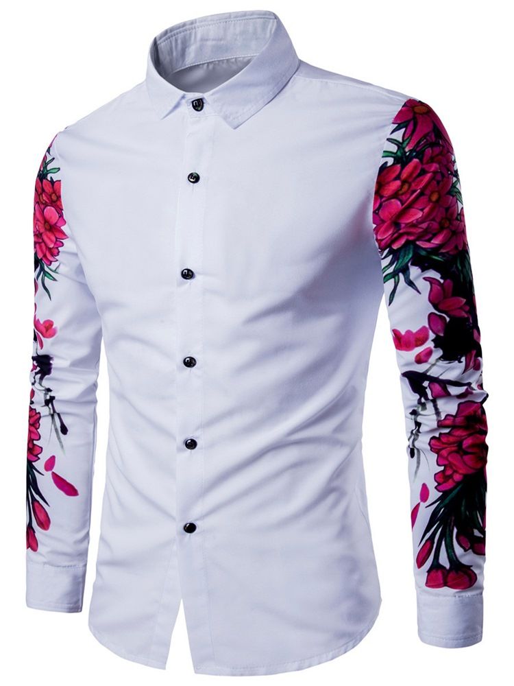 Chemise Décontractée À Imprimé Floral À Revers