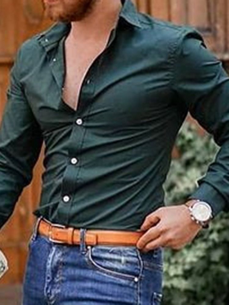 Chemise Décontractée Simple Boutonnage Pour Hommes