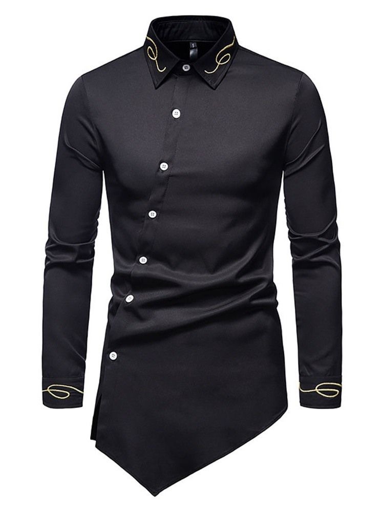 Chemise D'été Décontractée Asymétrique Pour Hommes