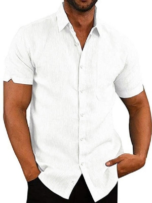 Chemise Homme À Boutonnage Simple Et Revers Unie