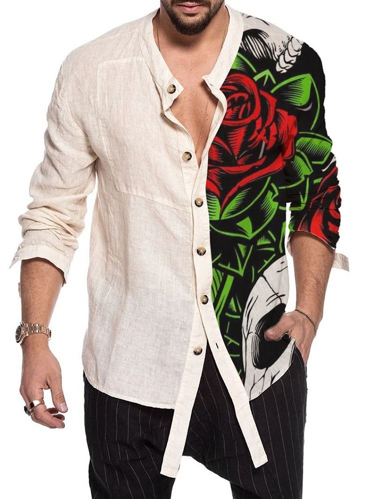 Chemise Pour Homme À Imprimé Floral