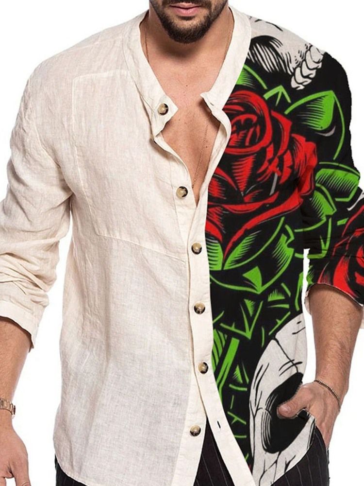 Chemise Pour Homme À Imprimé Floral