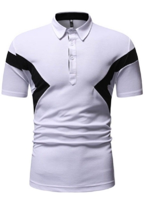 Chemise Pour Hommes À Blocs De Couleurs Et Col Polo